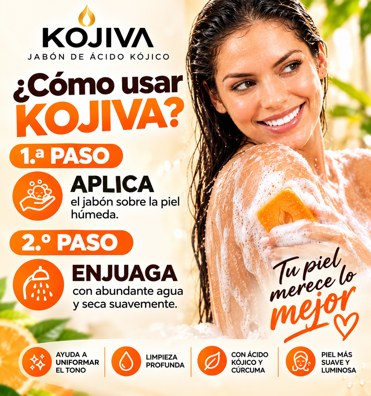 Jabón KOJIVA con Ácido Kójico